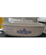 VTG Corning Ware Banking Dish 10 Square Lid Pyroceram U.S.A. Made Cornfl... - $30.01 CAD