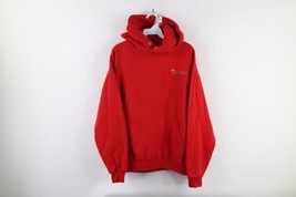 Vintage Y2K 2003 Mens Large Faded Wilburs Dew Drop Inn Hunting Racing Hoodie Red - £45.91 GBP