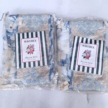 NEW Waverly Standard pillow Sham SET 2 Rosewood Duvet blue cabbage rose ... - $519.30 MXN