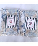 NEW Waverly Standard pillow Sham SET 2 Rosewood Duvet blue cabbage rose ... - $511.49 MXN