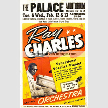 Ray Charles Nostalgic Music 13&quot; x 19&quot; Concert Poster - £10.45 GBP