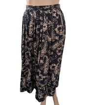 Vintage 80s Skirt and Blouse Brownstone Studio Paisley Floral Top S - $19.00