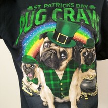 St Patricks Day Pug T Shirt M Dog Graphic Medium Pug Top Pullover Canine Crawl - £9.54 GBP