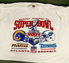 Super Bowl XXXIV 2000 White TShirt NOS St. Louis Rams Tennessee Titans XL - £26.22 GBP