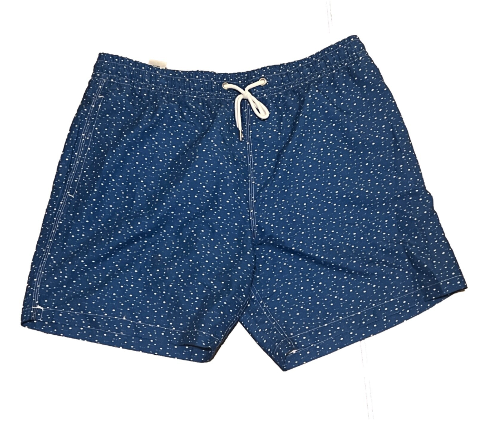 BLUEWAVE Men&#39;s Swimming Trunks Blue w/ White Dots XL NWT - $14.84
