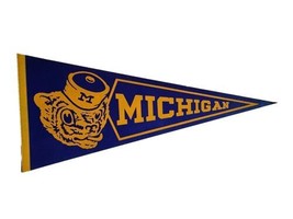 Vintage Michigan Wolverines Pennant NCAA College Felt - £51.85 GBP
