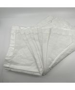 Pottery Barn Belgian Linen Napkins Set Of 7 White - $741.85 MXN