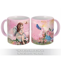 Angel Butterfly Flowers : Gift Mug Catholic Religious Esoteric Victorian - £12.70 GBP