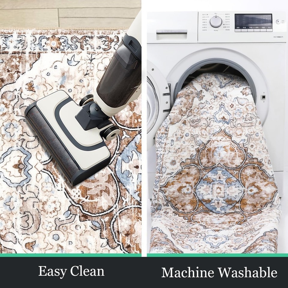 Boho Vintage 2'x6' Washable Runner Rug - Non-Slip, Comfort & Style Combined Item image 7