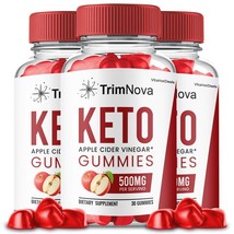 TrimNova Keto ACV Gummies. Maximum Strength Trim Nova Gummies  (3 Pack) - $42.32