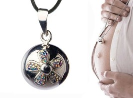 Genuine Aniball Women&#39;s necklace pregnancy bell ELEGANT Silver Brand New - £31.84 GBP