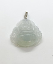 Natural Untreated Burmese Type A  Icy Jade Buddha Pendant, Authenication Report - £805.13 GBP