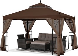Abccanopy&#39;S 10&#39; X 10&#39; Double Roof Gazebo With Netting For Patio Garden Lawn. - £306.66 GBP