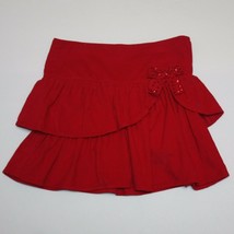 Gymboree Cozy Cutie Red Sequin Bow Corduroy Skort Skirt size 5 - £10.27 GBP