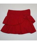 Gymboree Cozy Cutie Red Sequin Bow Corduroy Skort Skirt size 5 - $12.99