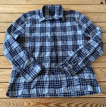 Vince Men’s Plaid Classic Fit Button up shirt size L Black BF - £45.89 GBP