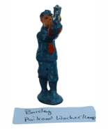 Vintage Barclay Manoil Lead Railroad Worker Figure Signal Lamp - $10.36