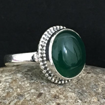 925 Sterling Fine Silver Green Onyx Gemstone Ring Sz C-Z Women Gift RSP-1237 - £24.98 GBP