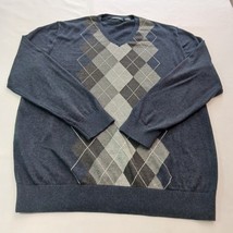 Claiborne RN#93677 Women’s Blue Cotton Geometric Sweater Size XL - €11,85 EUR