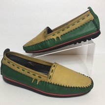 Vtg Giorgio Brutini Pan-African Multicolored Soft Stitched Leather Men Loafer 11 - £55.31 GBP