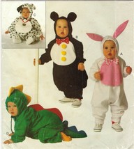 Infant Bunny Mouse Dinosaur Puppy Animal Halloween Costume Sew Pattern 13-29 Lbs - £11.25 GBP