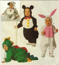 Infant Bunny Mouse Dinosaur Puppy Animal Halloween Costume Sew Pattern 13-29 Lbs - £11.23 GBP