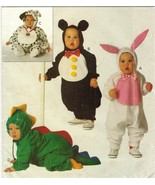 Infant Bunny Mouse Dinosaur Puppy Animal Halloween Costume Sew Pattern 13-29 Lbs - $13.99