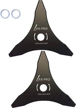 Set of 2 Air-Pro 10&quot; x 3&quot; Teeth Carbon Steel Brush Cutter Blades w/Washers - NIB - £11.49 GBP