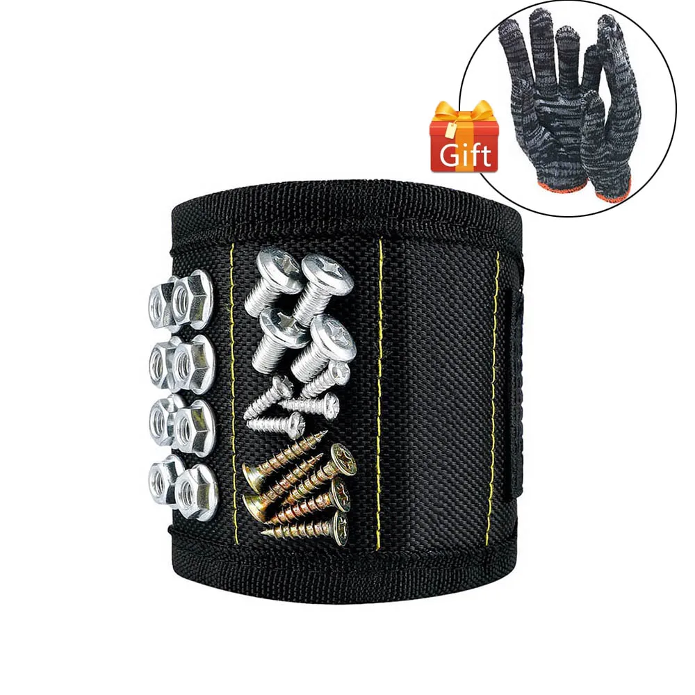 Outdoor Tools Gadgets Magnetic Wristband with Gloves 15pcs Strong Magnets Gifts - £17.93 GBP