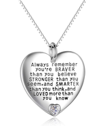 Sterling Silver Always Remember You Are Braver than You Believe Jewelry ... - £33.03 GBP
