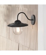 Solar LED Wall Sconce Lamp Lantern BLACK Outdoor Porch Patio Fence Light... - $343.63 MXN