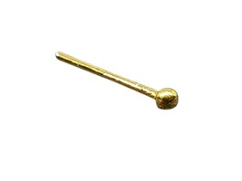 Gold Nose Stud 14k Gold Plated 2mm Ball.20g (0.8mm) 10mm L Bendable Gold Stud - £6.52 GBP