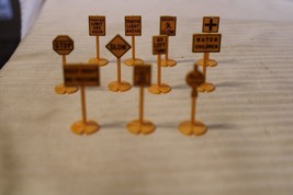 O Scale, Lot of 11. Yellow Street Signs, 1.75&quot; Tall - $30.00