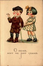 Vintage C. Twelvetrees Comic POSTCARD-DEAR, Ain&#39;t He Just GRAND-TWO Children Bkc - £4.68 GBP