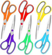 Scissors,  8" Scissors All Purpose Bulk Set of 6-Pack, Sharp Shears  - $14.77