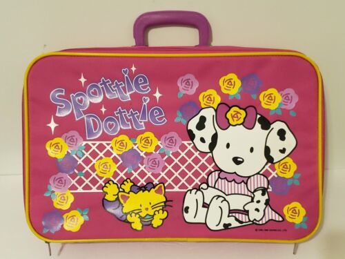 Spottie Dottie Sanrio Vtg Suitcase Luggage 1999 Zip Up Case Travel 19"x13"x5"  - £119.86 GBP