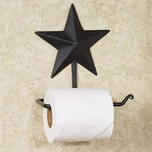 Black tin Star Toilet roll Holder - $28.00