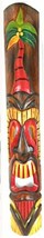 40 Inch Polynesian Tiki Bar Mask Teeth Hand Carved - £27.64 GBP