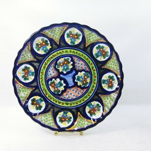 Wall Plate Hand Painted Artisan Signed 12&quot; - $50.69