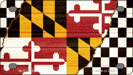 Maryland Racing Flag Novelty Mini Metal License Plate Tag - £11.76 GBP