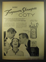 1954 Coty Fragrance Shampoo Ad - The first shampoo that gives lasting fragrance - $18.49