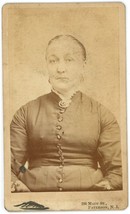 CIRCA 1880&#39;S CDV Sad Looking Older Woman Victorian Dress Kemp Patterson NJ - £9.58 GBP