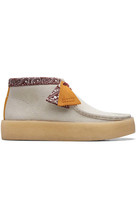 Clarks Originals Wallabee Cup Boots Men&#39;s White Interest Suede 26167977 - £127.20 GBP