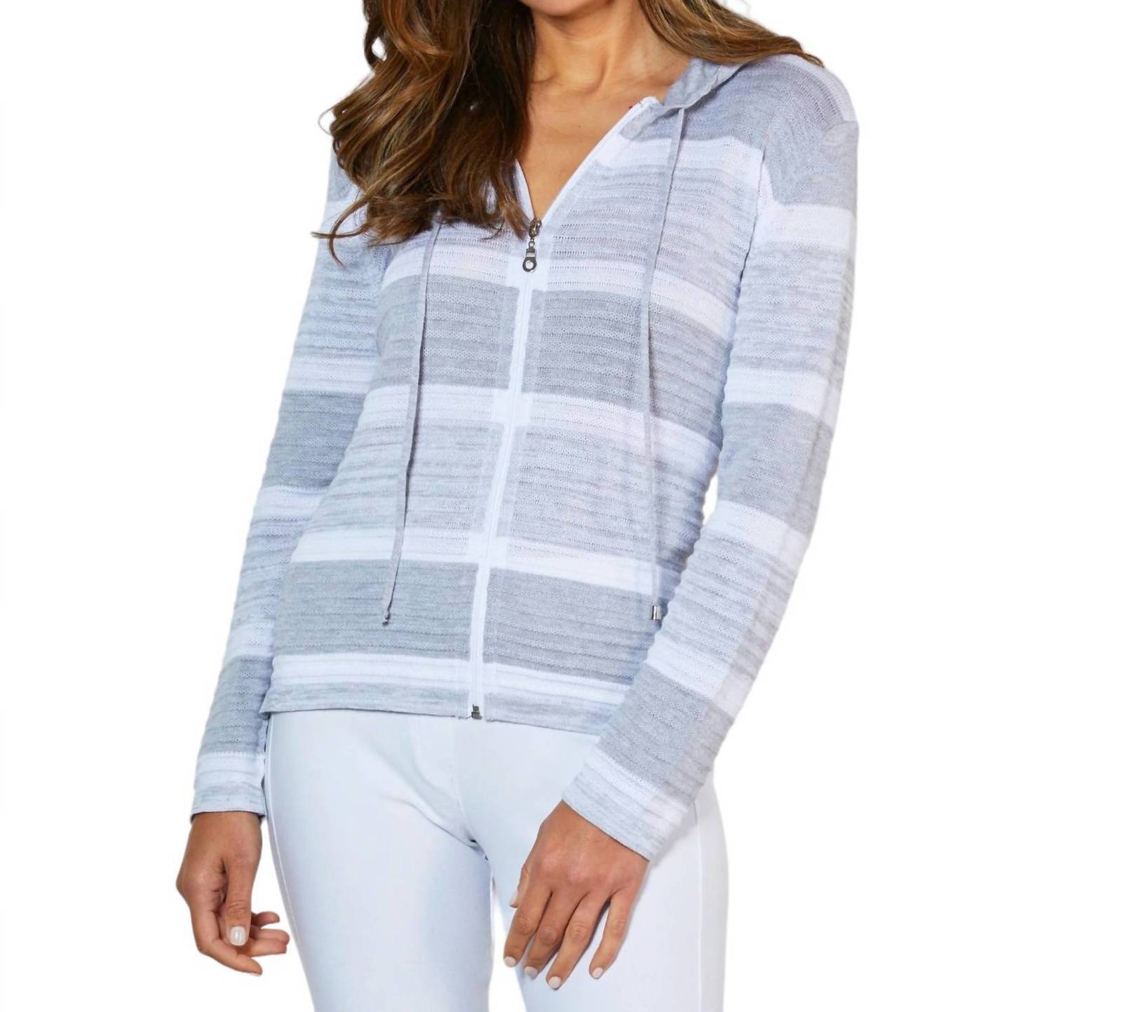 French Kyss two tone hoodie in Slate - size XS