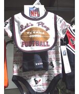 NFL 2025 Houston Texans LICENSED Baby 3 Piece Creeper W/ Hat Size 0-3M 0... - €18,84 EUR