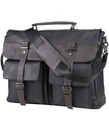 FR Fashion Co. 17&quot; Leather Messenger Bag - £51.15 GBP