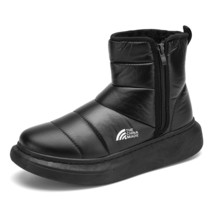 New Couple Plush Snow Boots Men Winter Shoes Zipper Waterproof Warm Men&#39;s Shoes  - £39.86 GBP