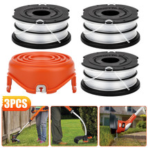 3x Replacement Trimmer Spool Line &amp; Cap Cover For BLACK+DECKER GH750 Wee... - $20.99