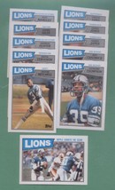 1987 Topps Detroit Lions Football Team Set - £3.13 GBP