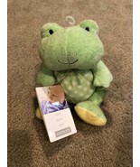 Carters Just One Year Green Frog Blue Tummy Circle Plush Baby Toy NEW 9&quot; - £11.72 GBP